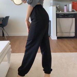 Black sweatpant joggers
